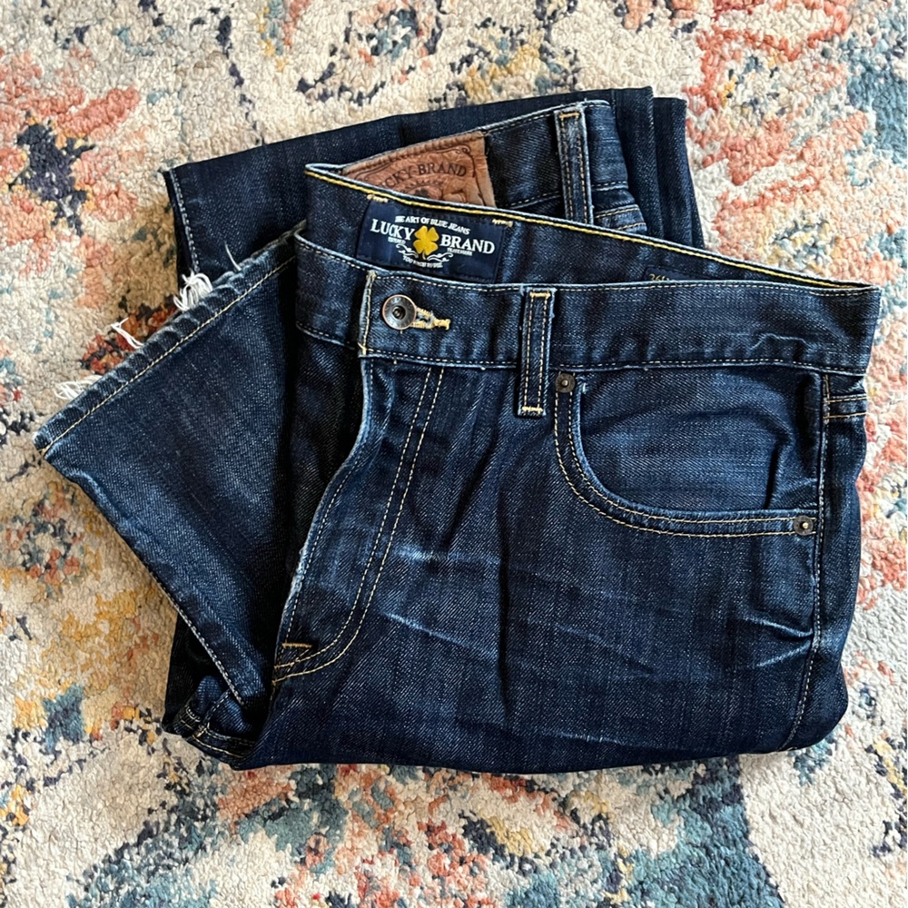 Lucky Brand 361 Vintage Straight Blue Jeans, Size 34 x 32